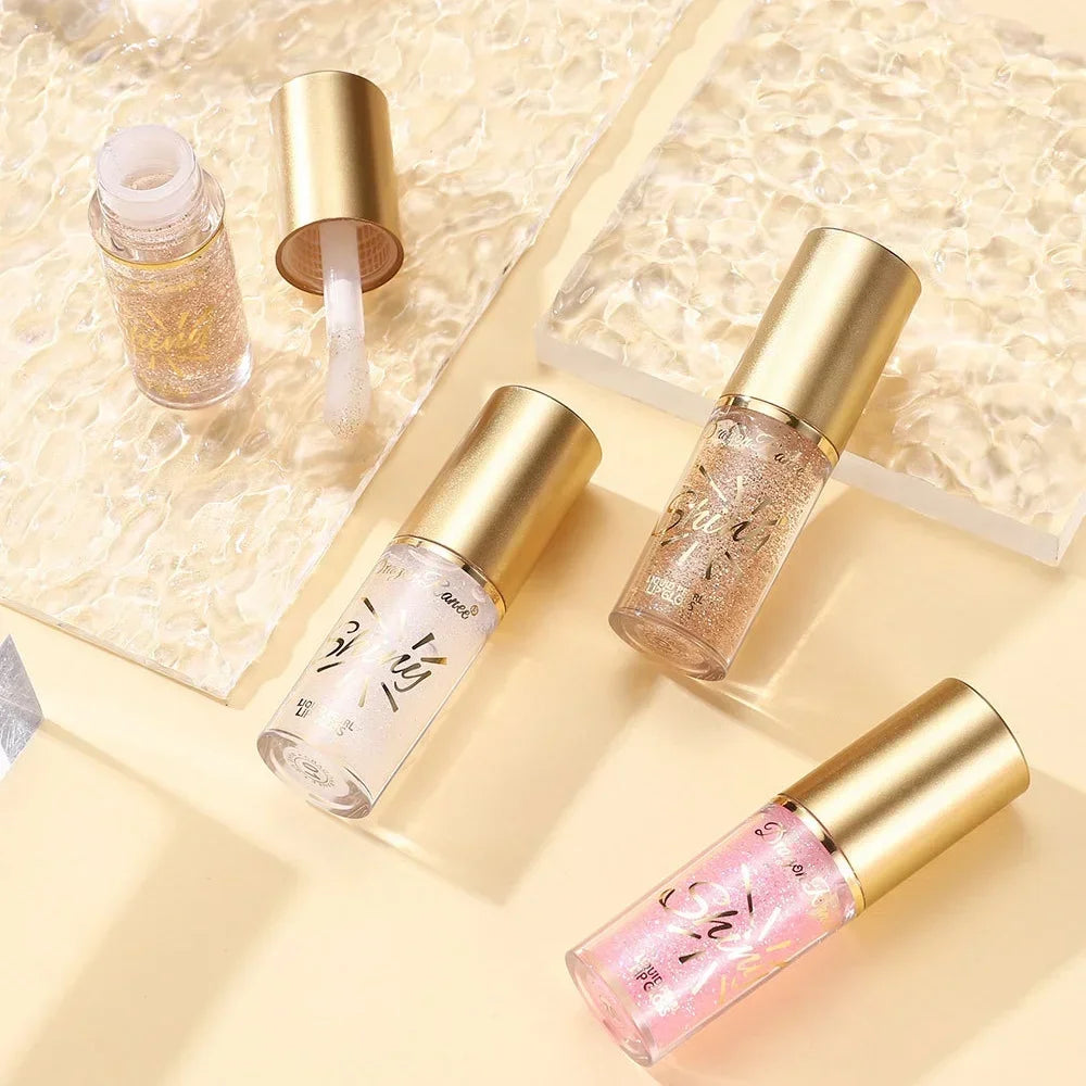 Dragon Ranee Pearl Lip Gloss Set | Mirror Shimmer Glaze 3pc Lip Gloss Set QXL