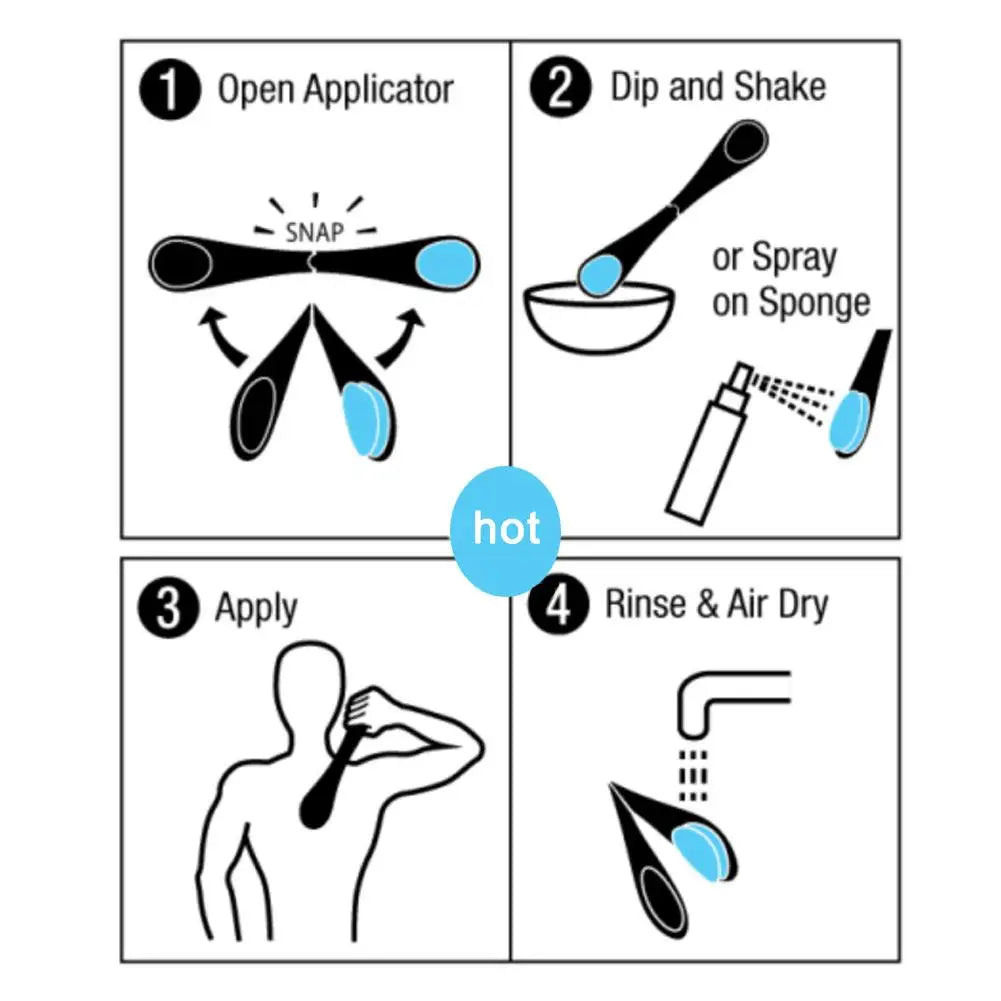 Long Handle Back Scrubber & Body Lotion Applicator Tool Back Scrubber Tool QXL