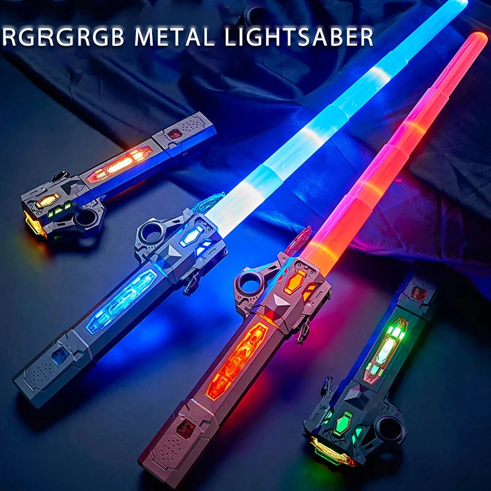 Kids LED Light-Up Telescopic Sword Toy with Music & Glow Light-Up Toy Sword QXL