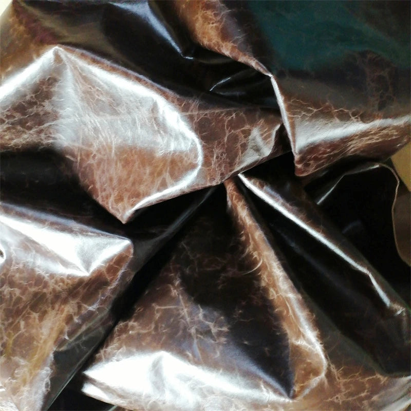 1mm Coffee Oil Wax Top-Grain Cowhide Leather Sheet | DIY Craft Leather Craft Sheet QXL