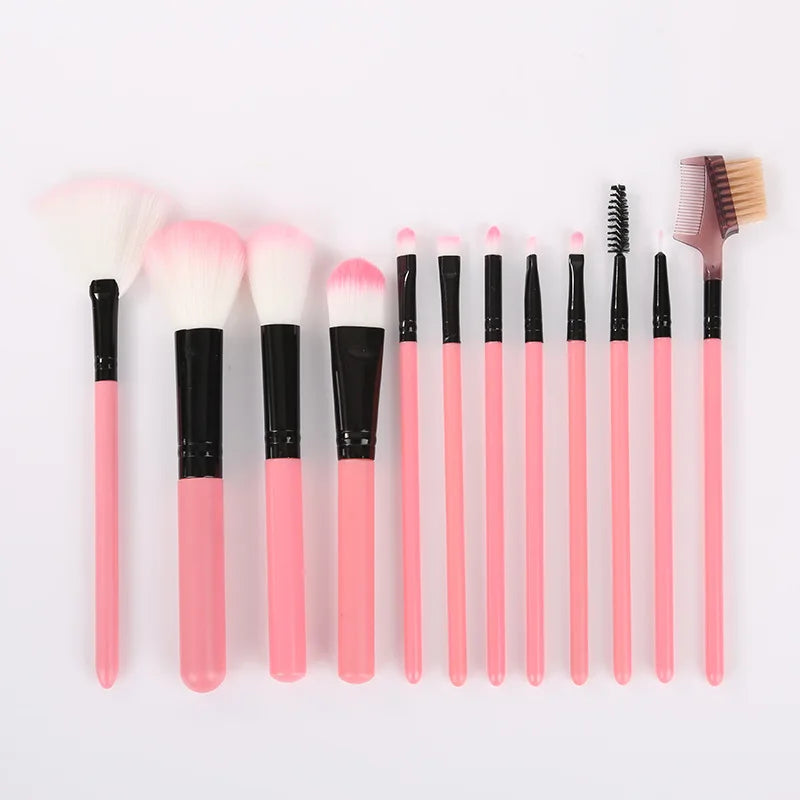 12-Piece Colorful Makeup Brush Set | Powder, Blush & Eye Brushes Makeup Brush Set QXL