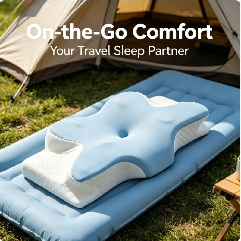 Butterfly Memory Foam Pillow | Cooling Ergonomic Neck Support Memory Foam Pillow QXL