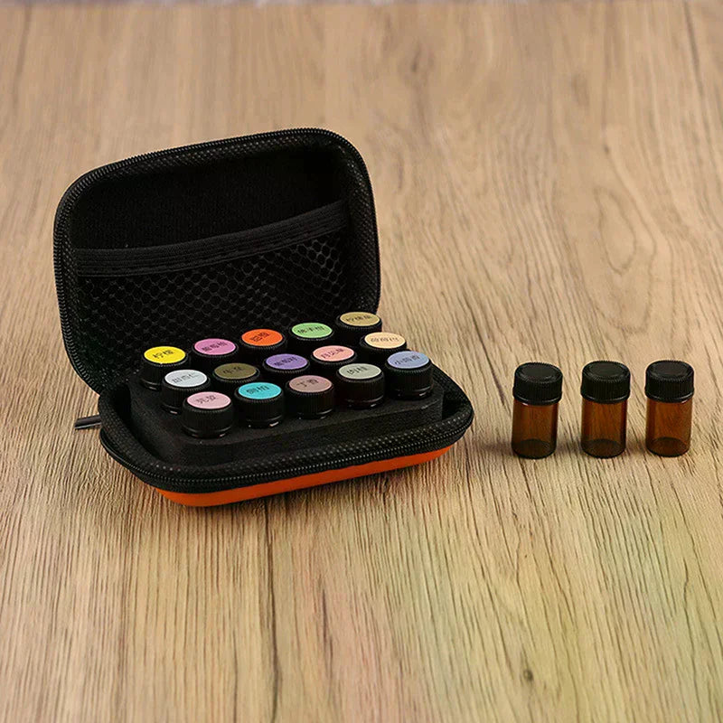 15-Slot Essential Oil Case | 1ml 2ml 3ml Roller Bottle Organizer Essential Oil Organizer QXL