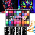 54-Color Neon UV Face & Body Paint Set – Water-Soluble Face & Body Paint QXL 3pcs