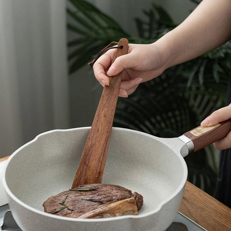 Teak Wood Triangular Spatula | Cooking & Camping Kitchen Tool Wooden Cooking Spatula QXL