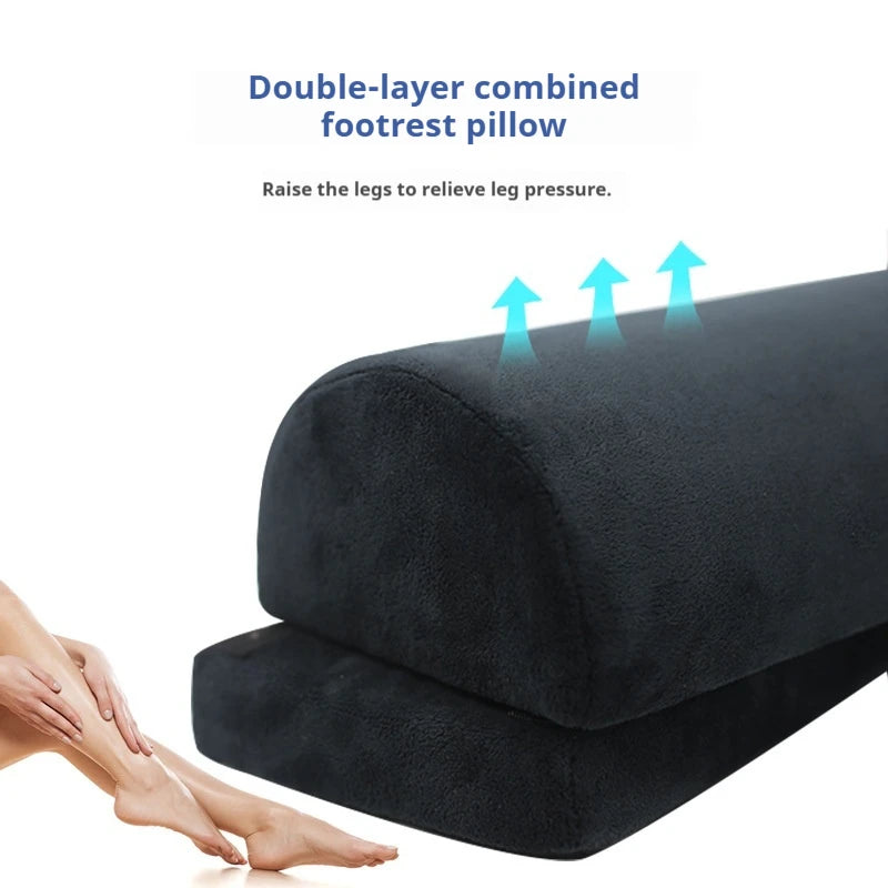 Half Moon Bolster Pillow | Memory Foam Leg & Back Cushion Memory Foam Bolster Pillow QXL