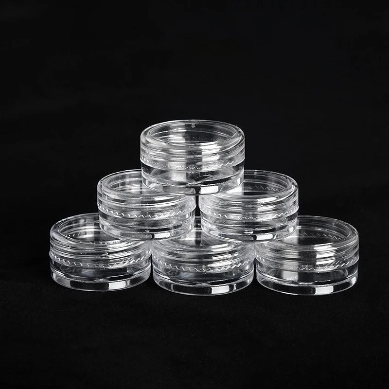 10-Pack Mini Clear Cosmetic Sample Jars | BPA-Free Pots Cosmetic Sample Jars QXL