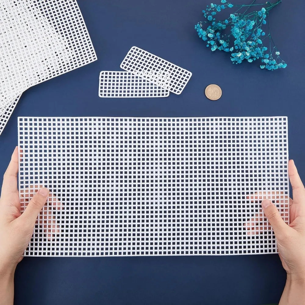 Plastic Mesh Canvas Sheets 10-Pack | DIY Knit Bag Making Mesh Canvas Craft Sheets QXL