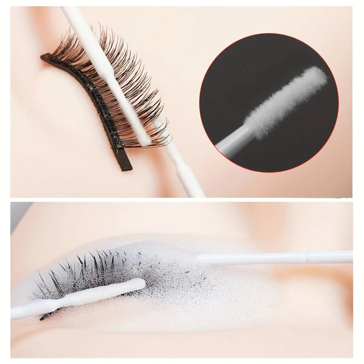 200-Pack Disposable Micro Brushes for Eyelash Extensions Lash Extension Applicators QXL