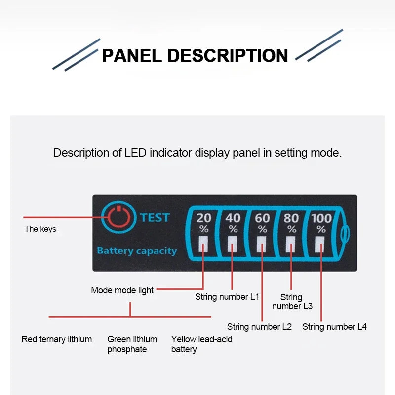 2S–8S Li-ion LiPo Lead Acid Battery Level Indicator LCD Meter Battery Level Indicator QXL