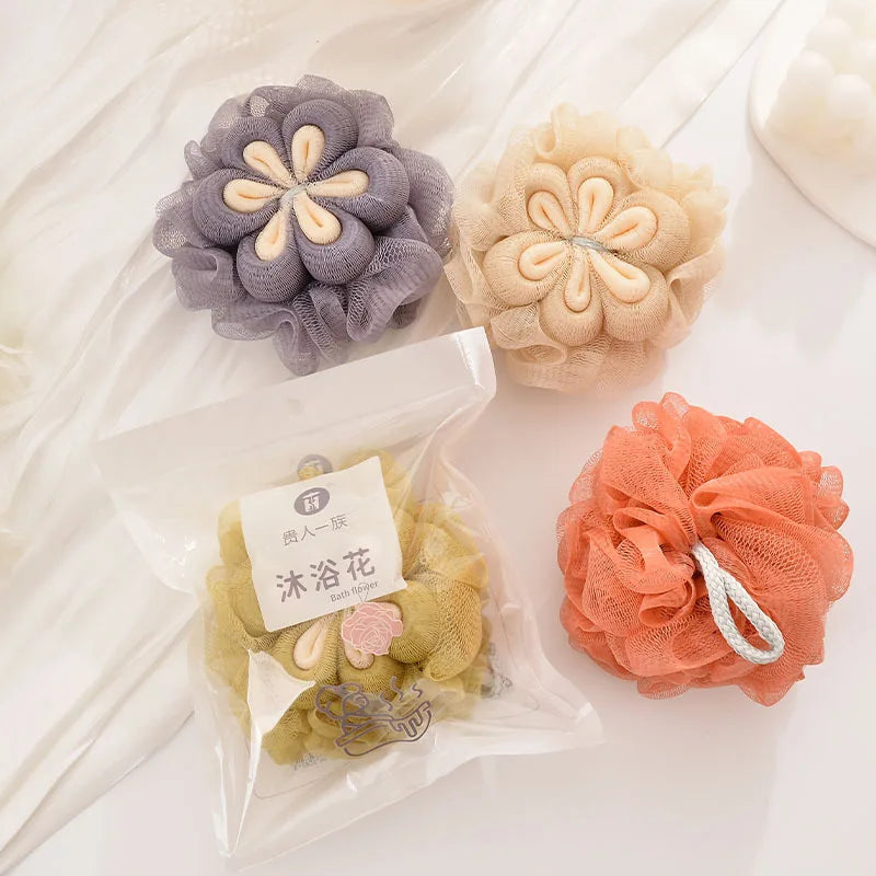 Ultra-Gentle Shower Sponge Bath Scrubber Ball | 4 Colors Bath Scrubber Sponge QXL