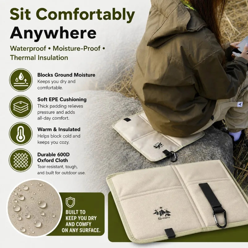 Foldable Waterproof Outdoor Seat Cushion | Camping & Hiking Pad Camping Seat Cushion QXL