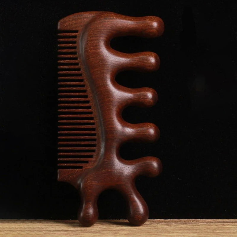 Wooden Scalp Massage Comb | Anti-Static Hair Styling Tool Scalp Massage Comb QXL