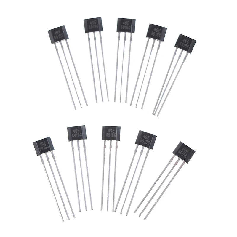 10-Pack 49E Linear Hall Effect Sensors OH49E SS49E TO-92 Hall Effect Sensor QXL 10pcs