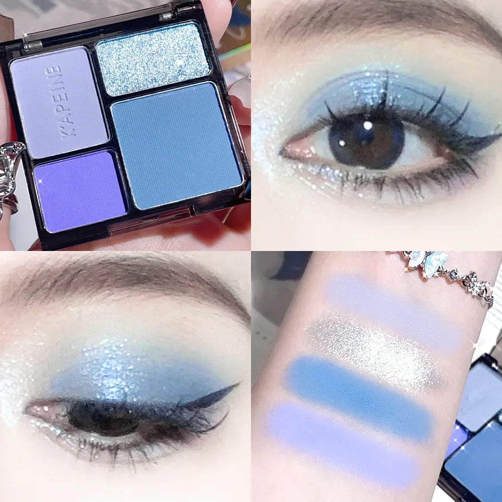 4-Color Eyeshadow Palette | Glitter, Shimmer & Matte Shades Eyeshadow Palette QXL