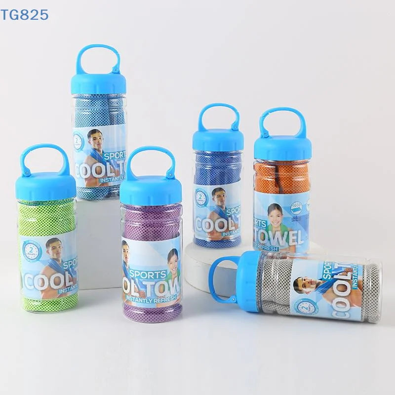 Portable Cooling Sports Towel with Storage Bottle | Quick Dry Cooling Sports Towel QXL