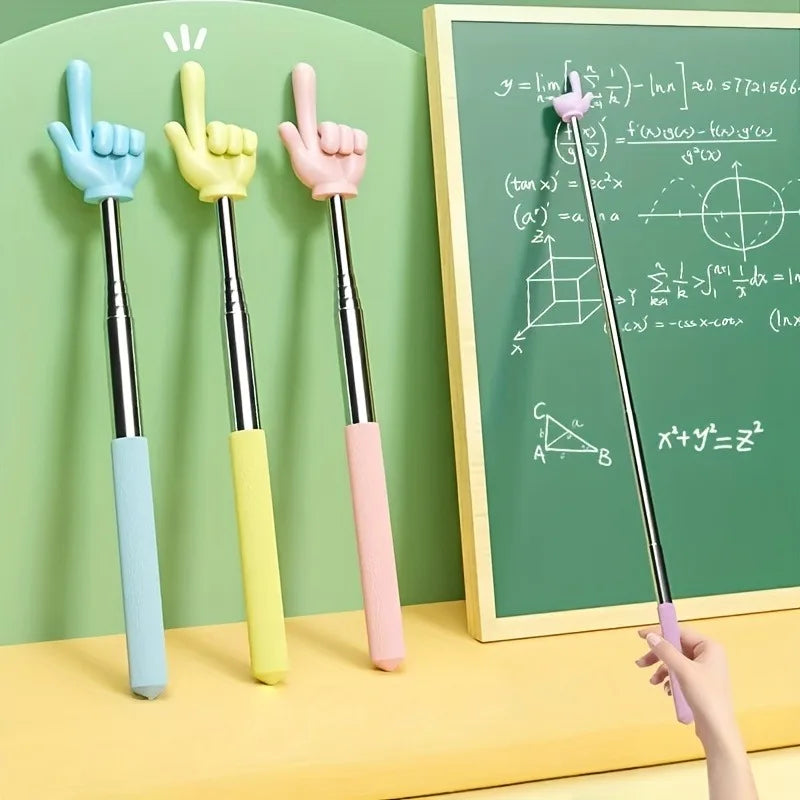 Retractable Dual-Finger Teaching Pointer Stick | Reading Aid Teaching Pointer Stick QXL