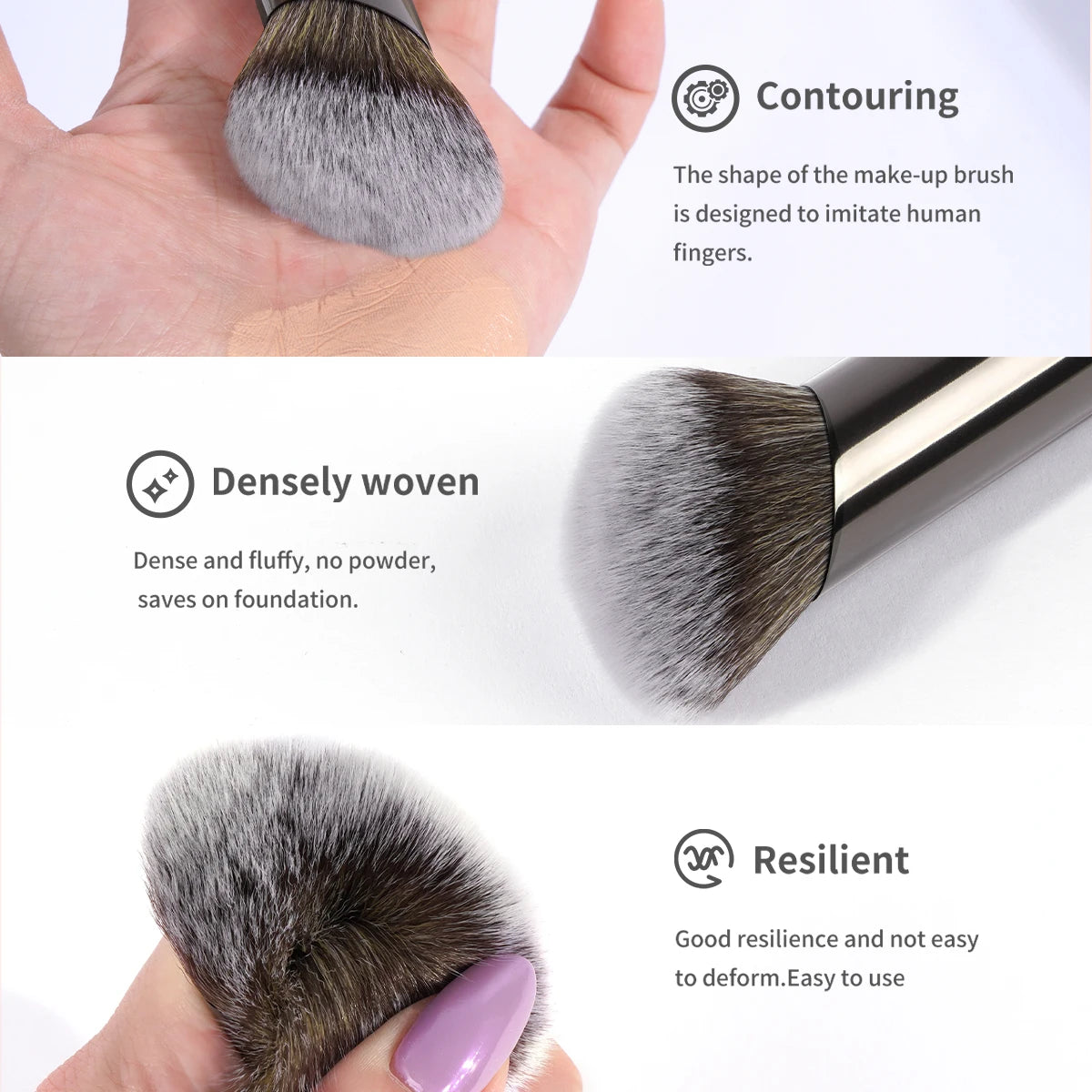 MAANGE Angled Foundation & Concealer Brush – Soft Synthetic Foundation Makeup Brush QXL