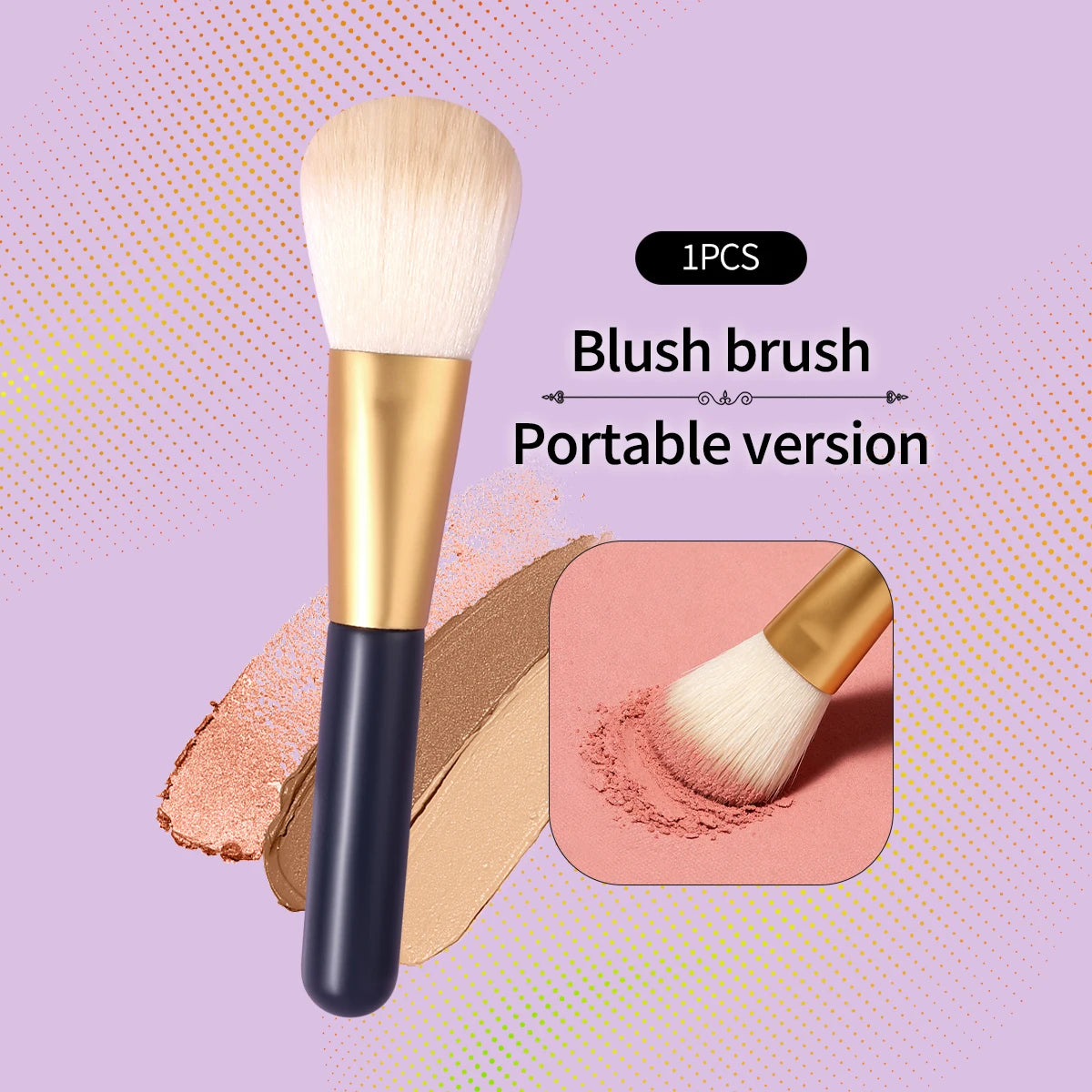 KOSSHOW Soft Blush Contour & Powder Brush – Deep Blue Makeup Brush QXL