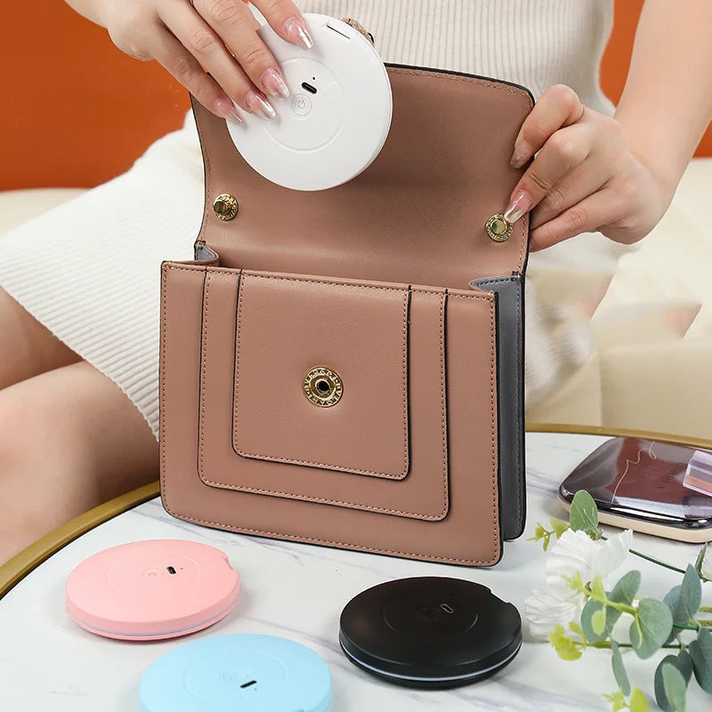 Mini LED Lighted Compact Makeup Mirror – Foldable Portable LED Compact Mirror QXL