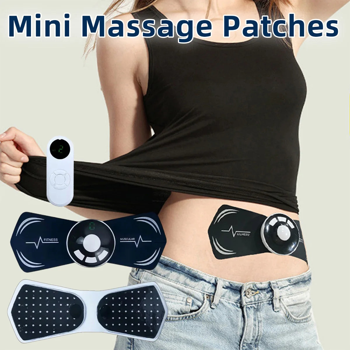 Electronic Pulse Muscle Massager Patch | 8 Modes, USB Electric Pulse Massager QXL