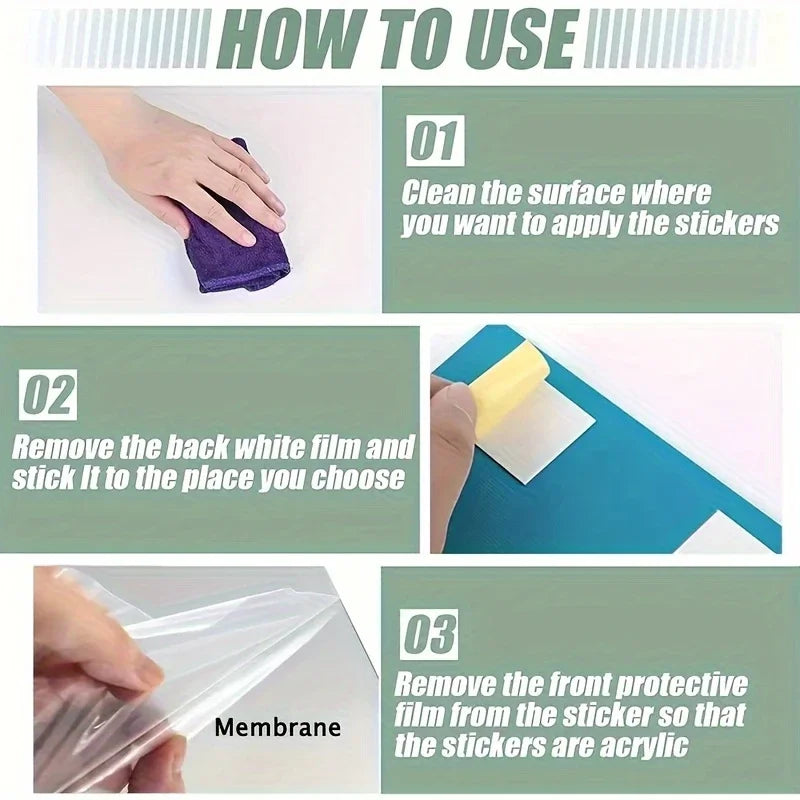 8-Pack Self-Adhesive Acrylic Mirror Tiles 30x30cm Frameless Acrylic Mirror Tiles QXL