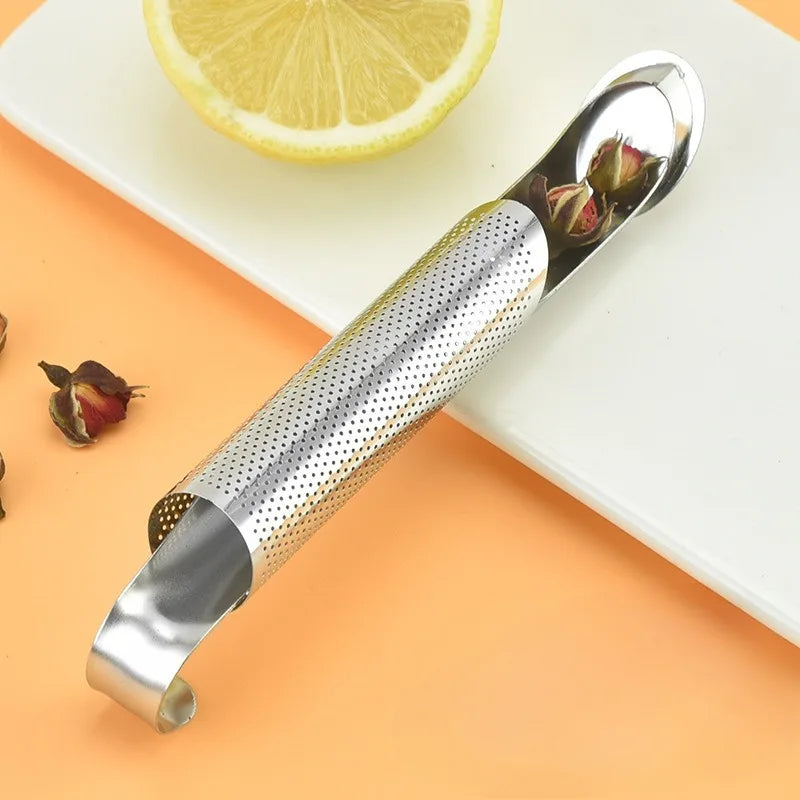 Stainless Steel Tea Infuser with Hook | Loose Leaf & Herbs Tea Infuser QXL