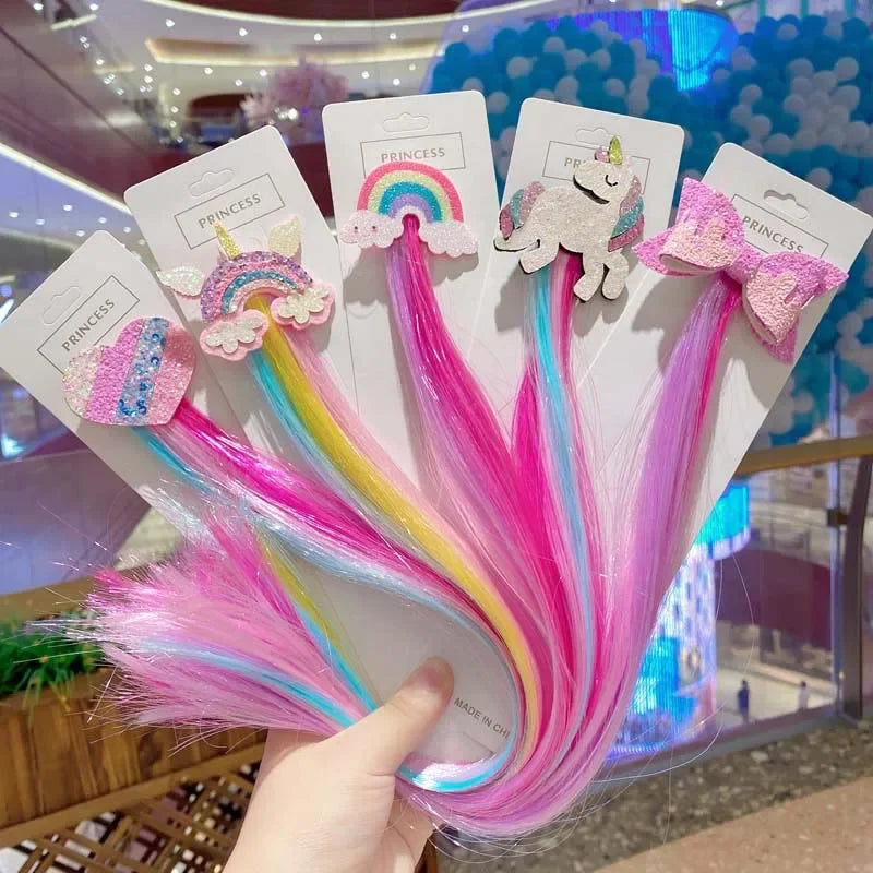 Princess Gradient Curly Bow Hair Clip for Girls | Cute Barrette Girls Hair Clip QXL