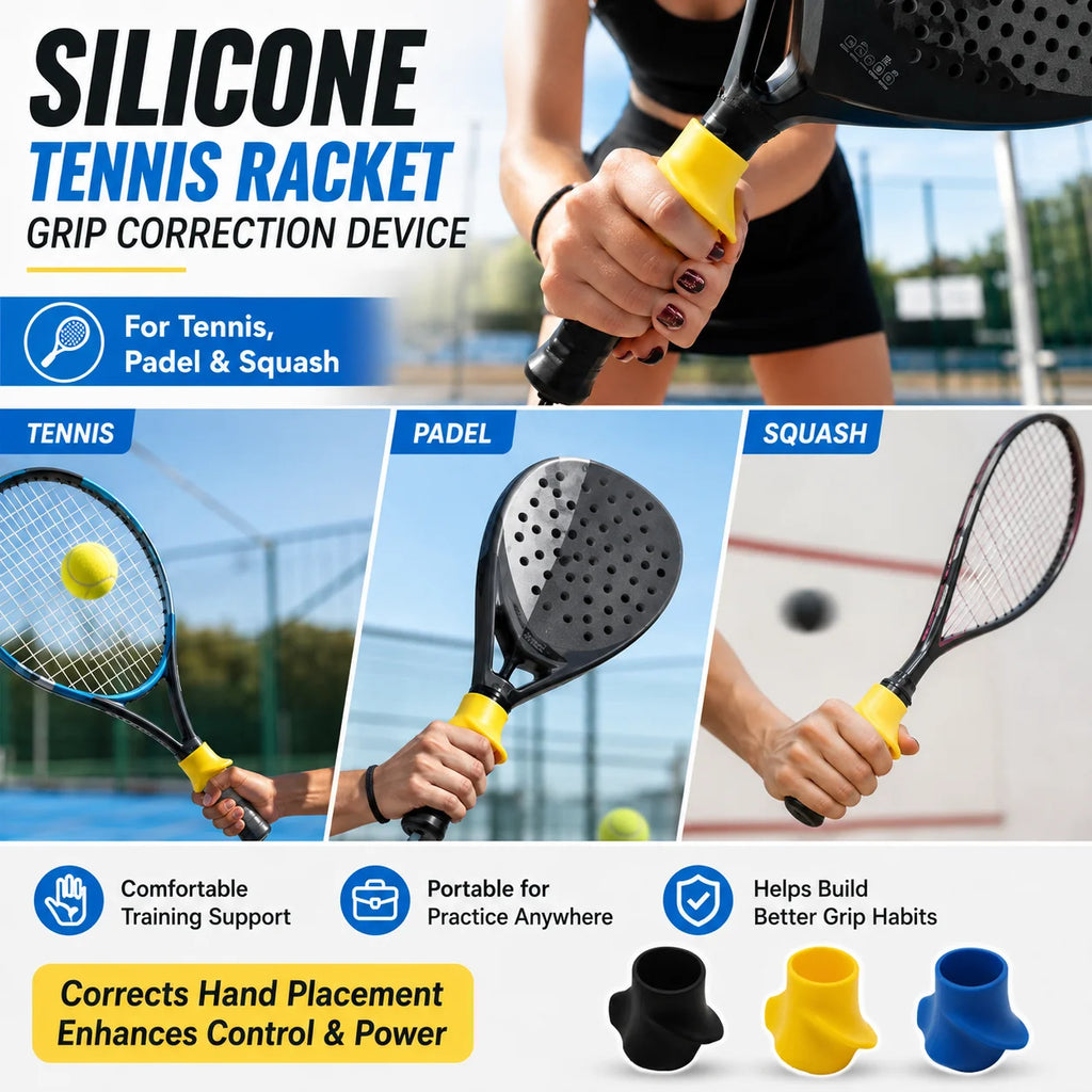 Silicone Tennis Racket Grip Trainer | Padel & Squash Aid Racket Grip Trainer QXL