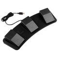 USB Triple Foot Switch Programmable Pedal | 3-Key Mechanical Programmable Foot Pedal QXL black