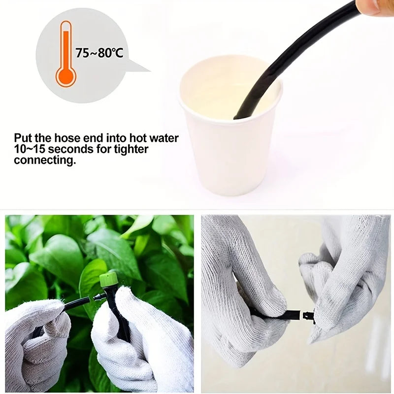 10-Pack 360° Adjustable Drip Emitters on Stake for Flower Beds Drip Irrigation Emitters QXL