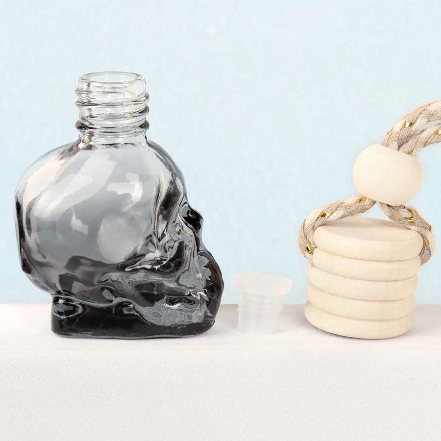 8ml Skull Glass Perfume Bottle | Car Pendant Diffuser Perfume Diffuser Bottle QXL