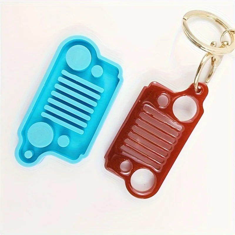 DIY Car Grill Keychain Silicone Resin Mold | Pendant Craft Silicone Resin Mold QXL