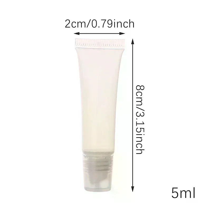 10-Pack 5ml Clear Empty Lip Gloss Tubes | DIY Balm Squeeze Lip Gloss Tubes QXL