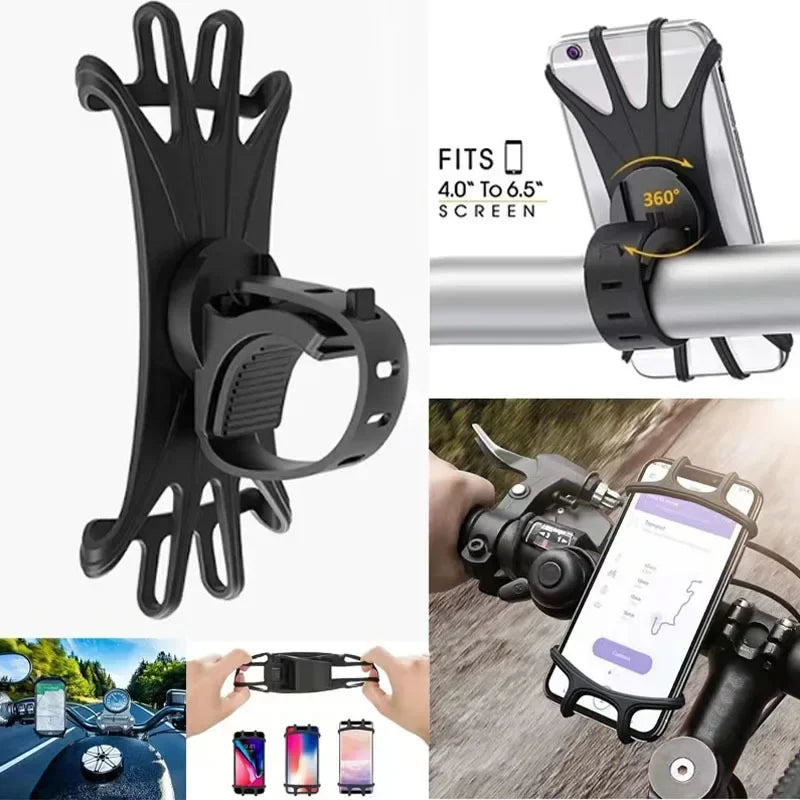 360° Bike & Scooter Phone Holder | Silicone GPS Mount Bike Phone Mount QXL Default Title