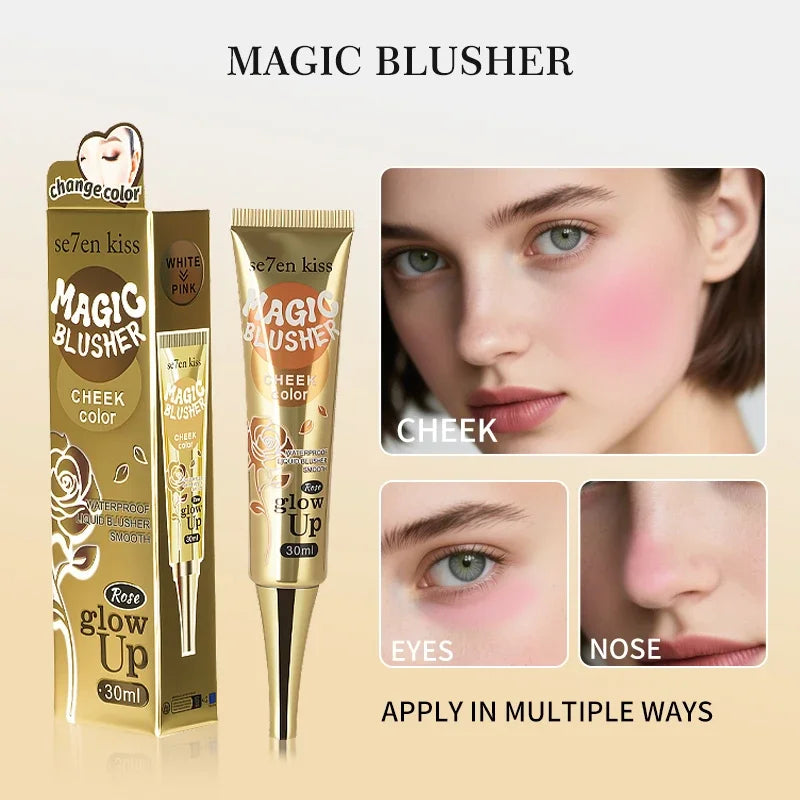 Se7en Kiss Gradient Blush Cream | Liquid Colour-Change Blusher Liquid Blush Cream QXL