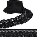 5.5-Yard Black Cotton Tassel Fringe Trim | 3" Boho Sewing Trim Sewing Fringe Trim QXL AECH04-13888