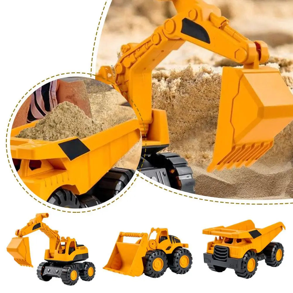 3-in-1 Inertia Construction Truck Toy – Digger & Dump Truck Construction Truck Toy QXL