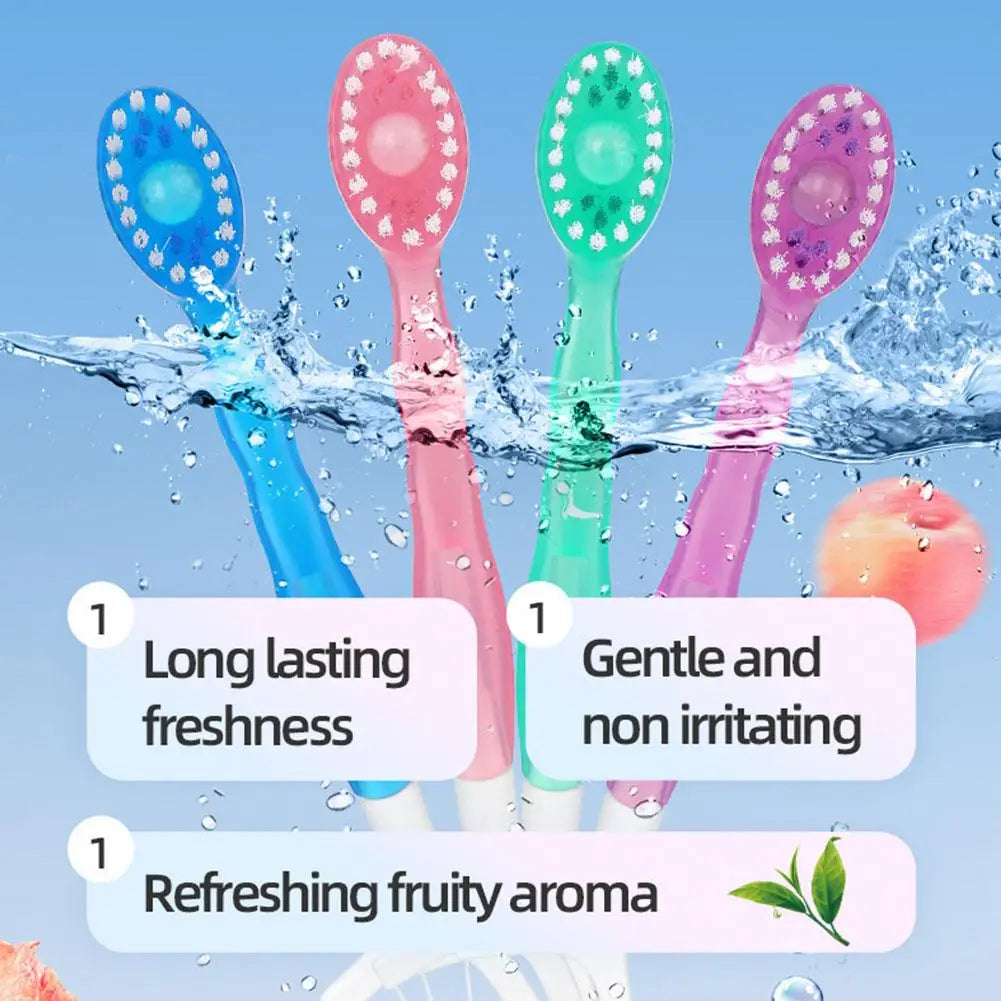5-in-1 Disposable Travel Toothbrush | Mint Bead, Floss & Pick Disposable Travel Toothbrush QXL
