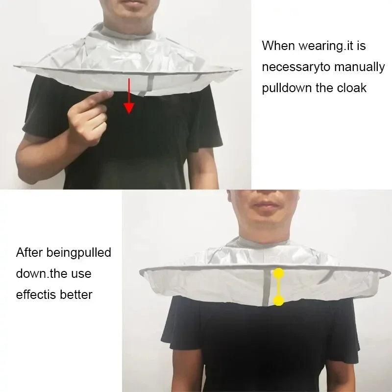 Breathable Foldable Haircut Cape | Hair Dye & Trim Cloak Haircut Cape QXL