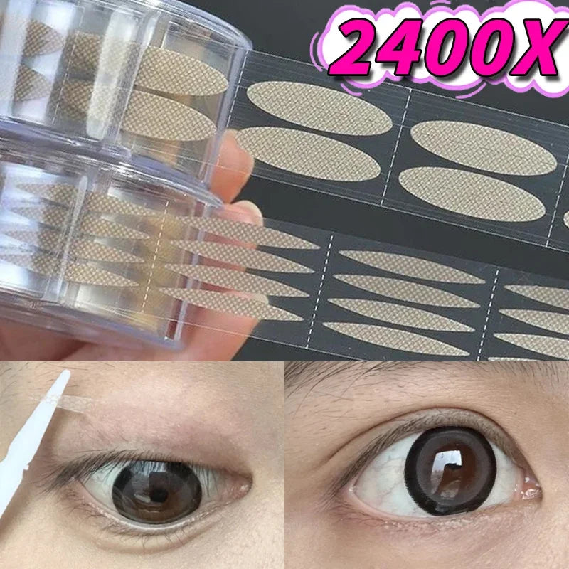 2400 Pcs Invisible Double Eyelid Tape – Self-Adhesive Eye Lift Eyelid Tape Stickers QXL