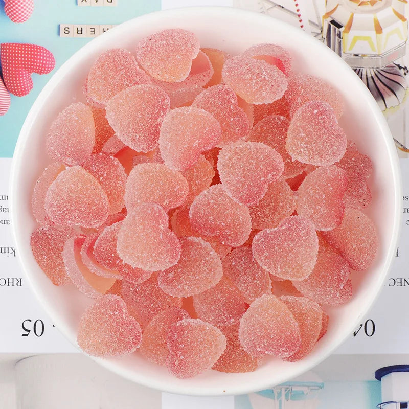 10-Pack 3D Gummy Heart Nail Charms | Kawaii Resin Decorations Nail Art Charms QXL 10pcs 01