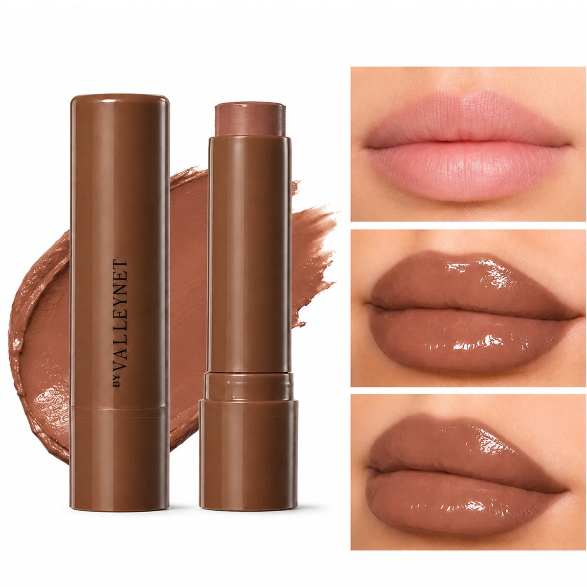 Tinted Lip Balm Stick | 3 Shades Moisturizing Glossy Lip Care Tinted Lip Balm QXL