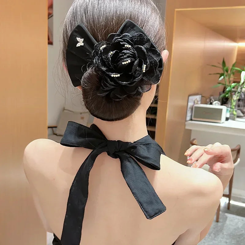 Camellia Flower Donut Bun Maker | Women's Hair Twist Styling Tool Hair Bun Maker QXL