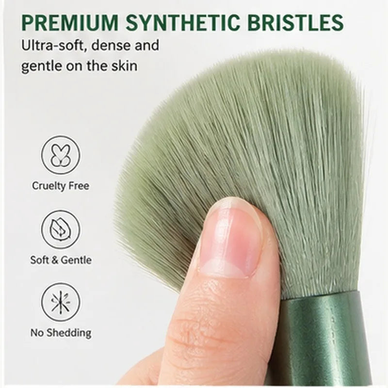 13-Piece Makeup Brush Set with Pouch | Soft Synthetic Bristles Makeup Brush Set QXL