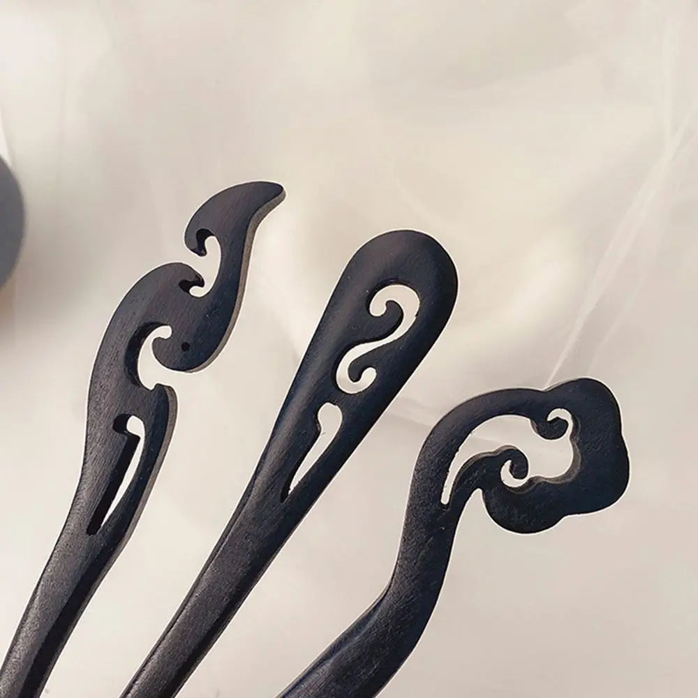 Handmade Carved Wooden Hair Stick | Chinese Chopstick Hairpin Wooden Hair Stick QXL