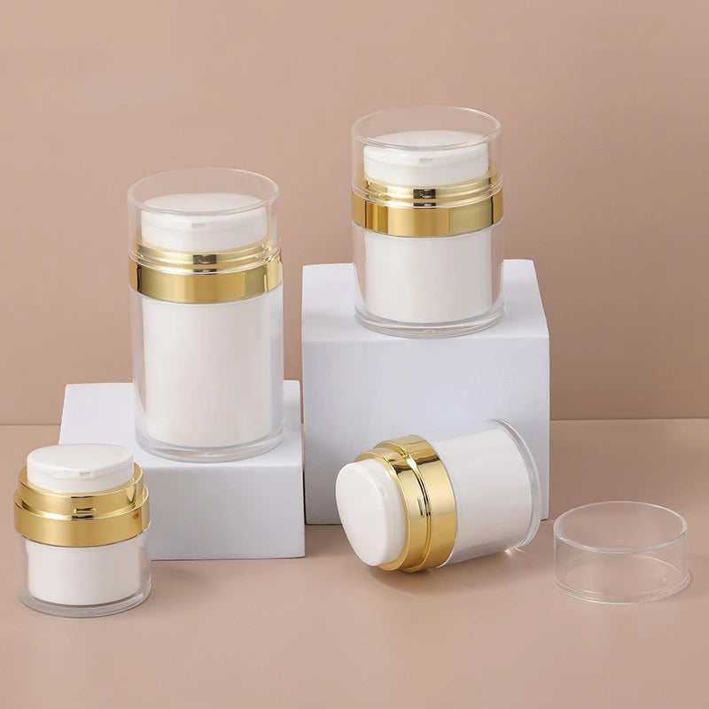 Airless Pump Jar Refillable Cream & Lotion Bottle 15–100ml Airless Pump Jar QXL
