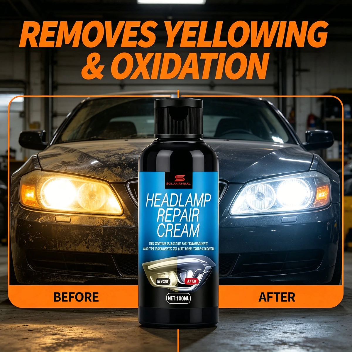 Car Headlight Restoration Cream | No-Remove Coating Headlight Restoration Cream QXL