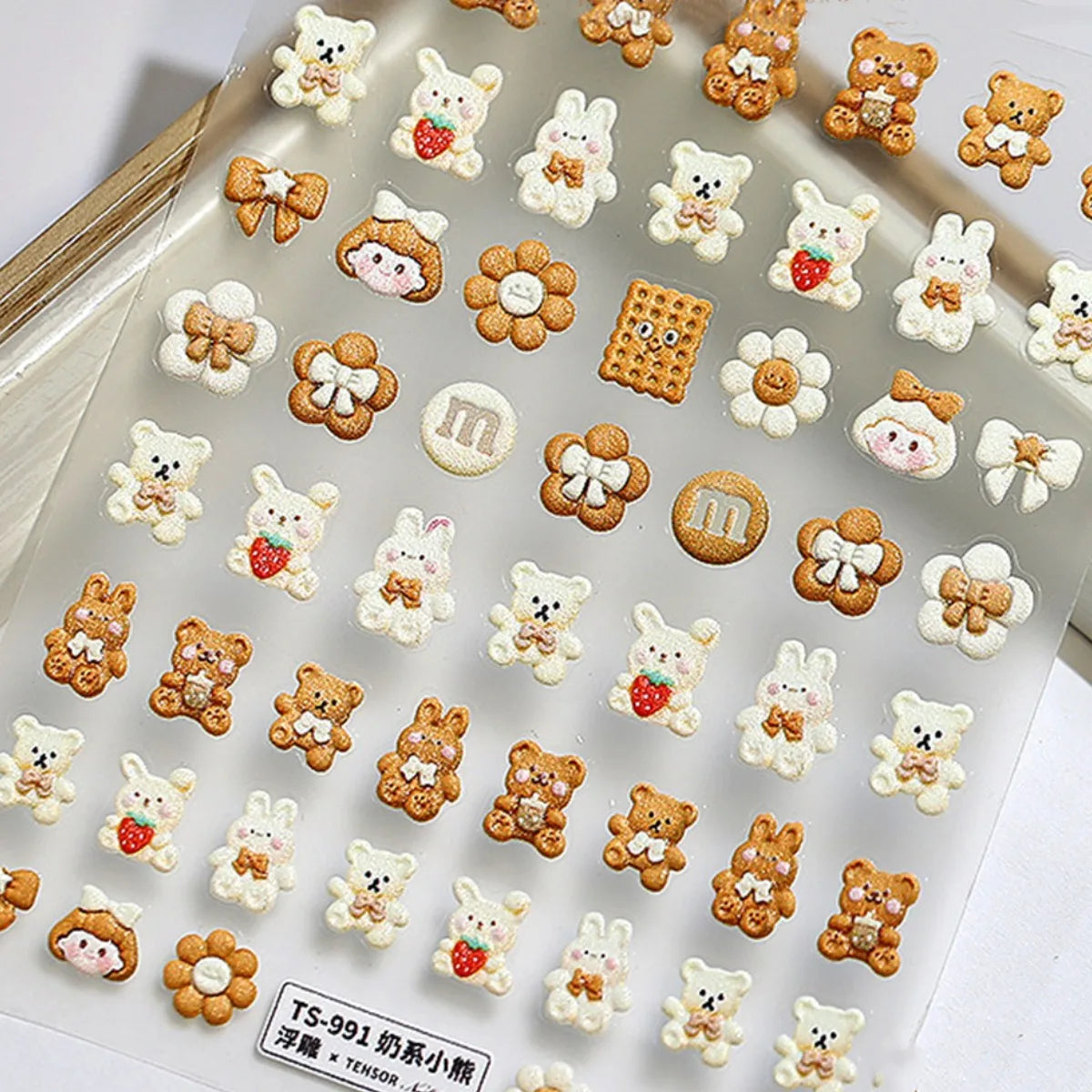 5D Kawaii Mushroom Nail Art Stickers – Embossed Self-Adhesive Nail Art Stickers QXL 1pcs TS-991