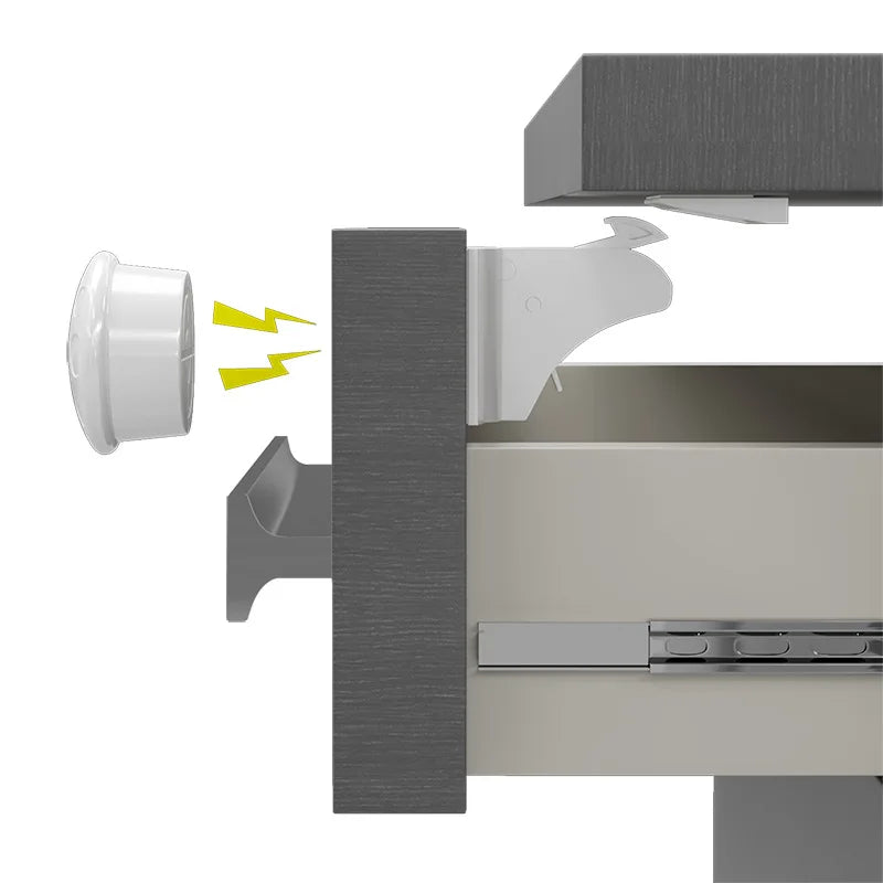 Magnetic Baby Safety Locks – Invisible Cabinet & Drawer Latches Baby Safety Lock QXL